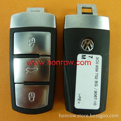 VW Magotan keyless 3 button remote key with id46 chip 433Mhz be used 2010 year car
